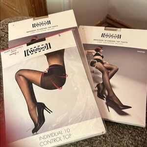 Wolford Mat Look Control Top Tights, set of 2